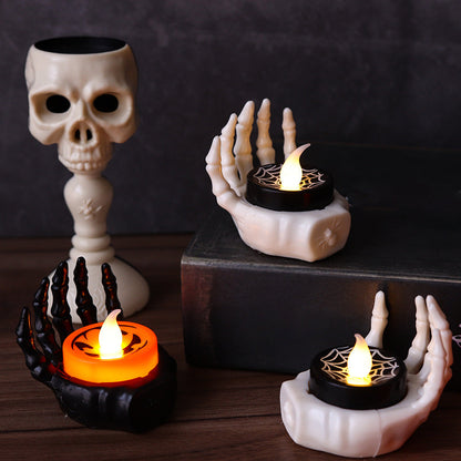 Halloween LED tealight skeleton hand decoration – creepy table decoration for Halloween parties