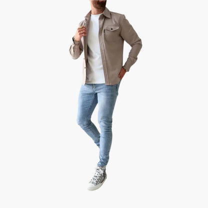 Herren Overshirt Jacke – Modernes Button-Through Design für Casual & Smart Looks