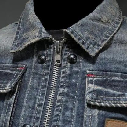 Herren Jeansjacke im Vintage-Look – Zeitloser Stil für Alltag und Freizeit