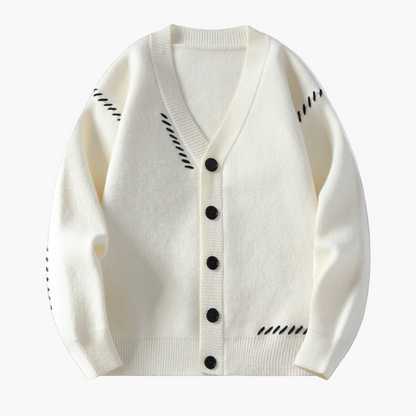Men's knit cardigan with button placket and modern design – Comfortable casual and office look