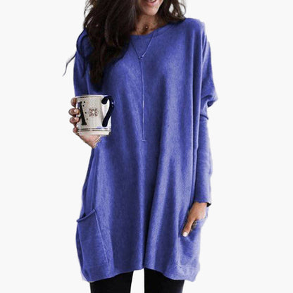 Damen Oversize Longpullover – Bequemer lässiger Style für Alltag & Freizeit