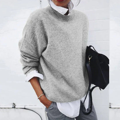 Damen Strickpullover Oversize Elegant Freizeit Herbst Winter