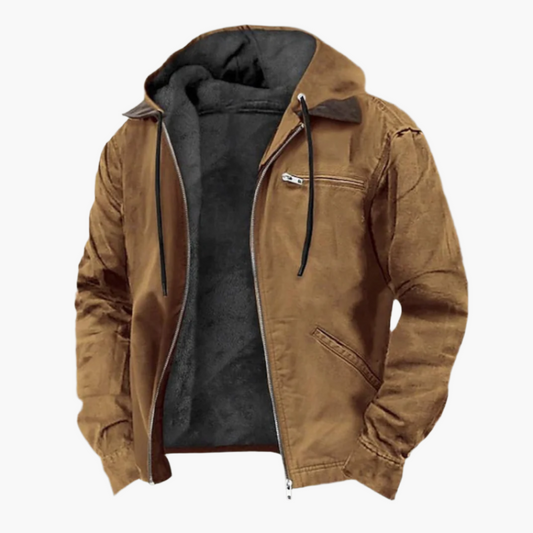 Men's outdoor jacket with hood and zipper – casual transitional jacket for everyday and leisure use
