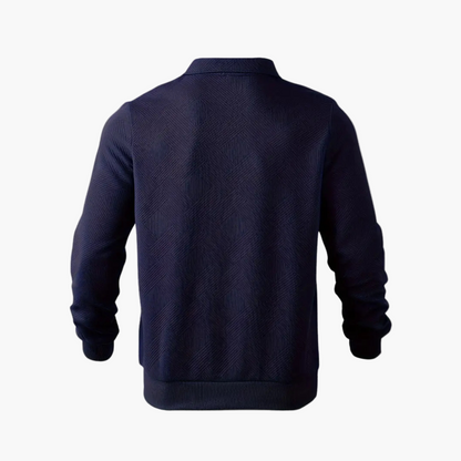 Men's Vintage Sweatshirt with Zipper – Geometric Pattern, Fashionable & Versatile