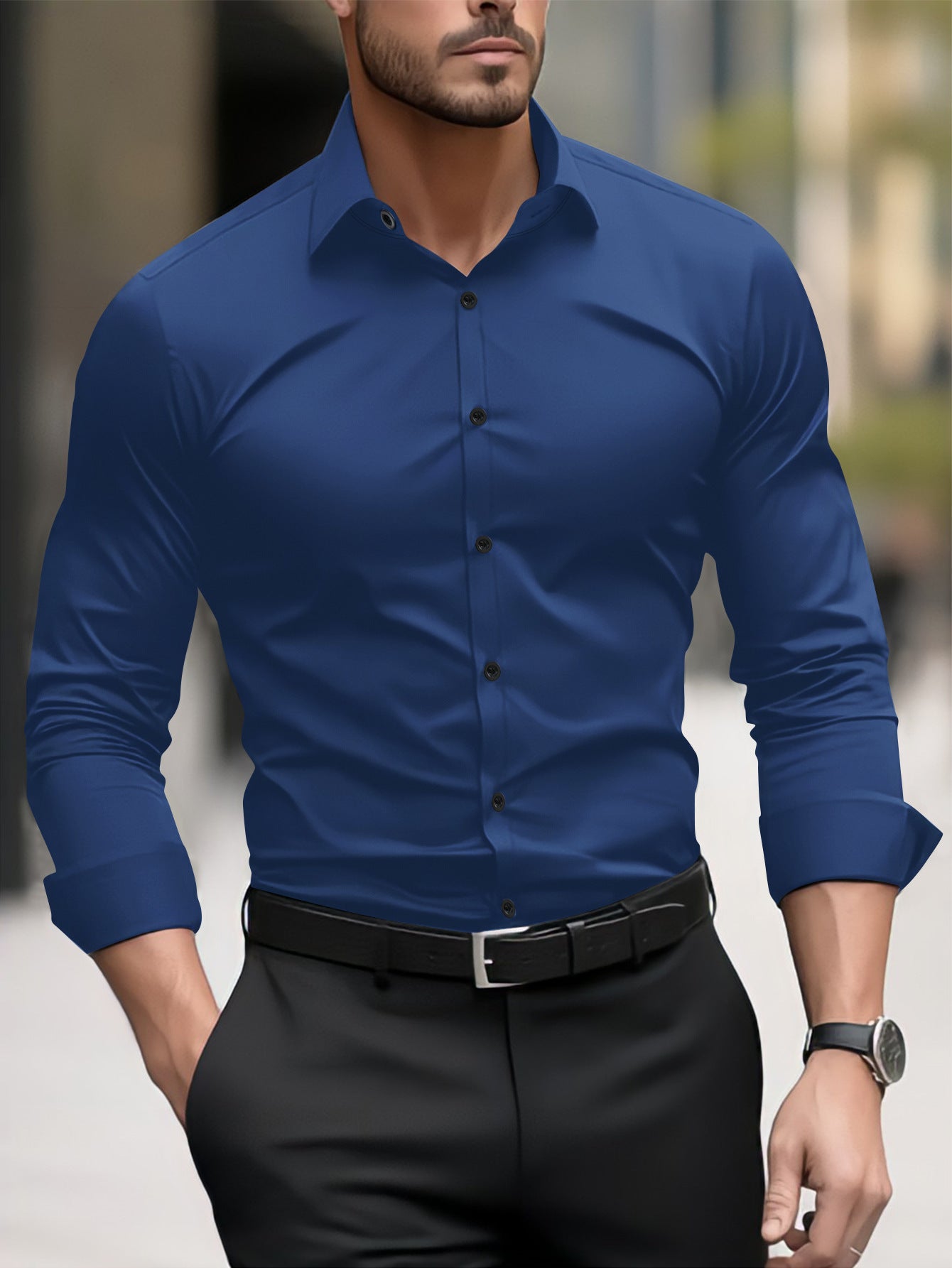 Andy – Casual men's shirt with long sleeves