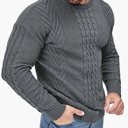 Men's knitted sweater in casual style – fashionable leisure sweater for autumn and winter