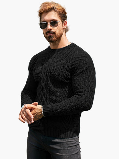 Men's knitted sweater in casual style – fashionable leisure sweater for autumn and winter