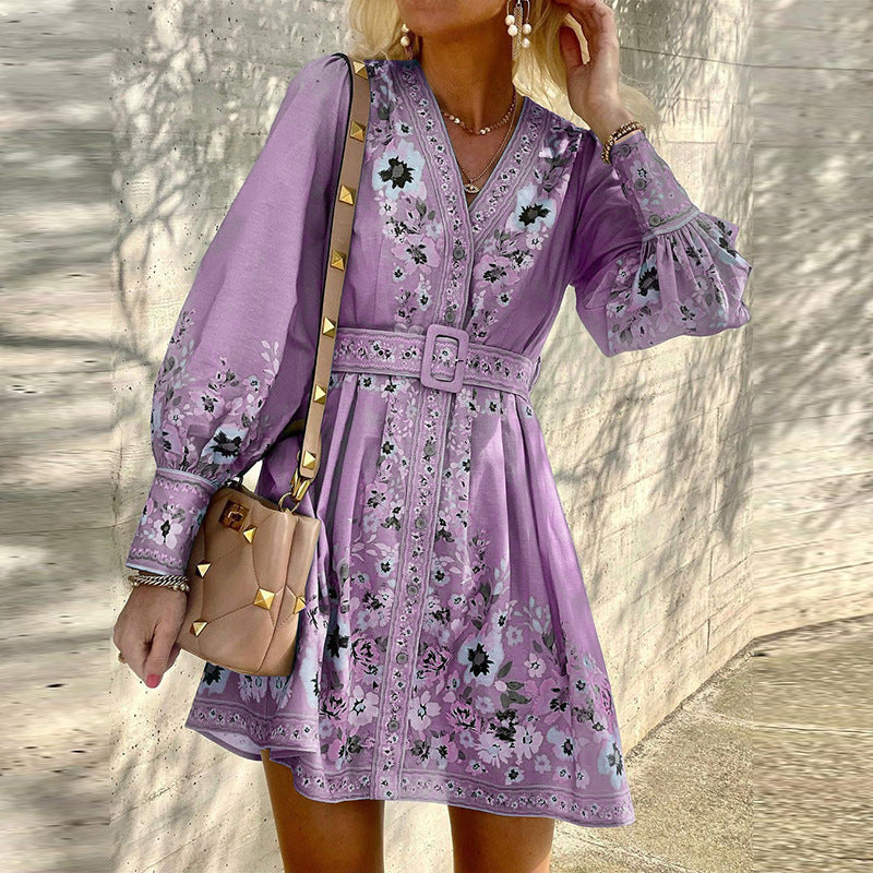 Charlotte – Lockeres Boho-Kleid mit Print