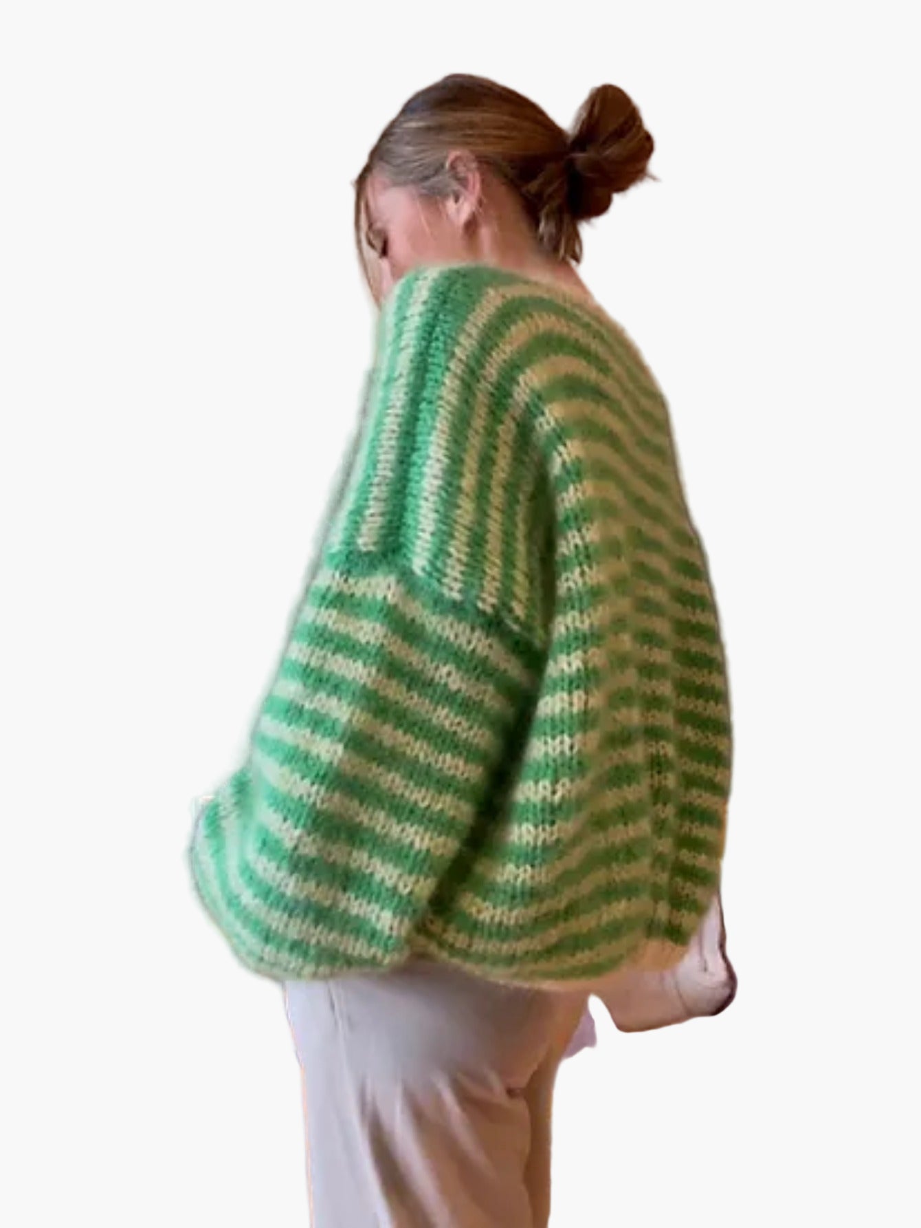 Damen Strickpullover mit Streifenmuster für Herbst und Winter, lässiger Style