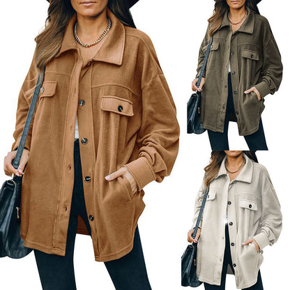 Sue – Cardigan aus Fleece mit Reverskragen