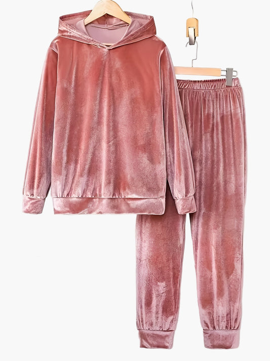 Women's casual home suit set with hoodie and jogging pants – comfortable lounge and casual style