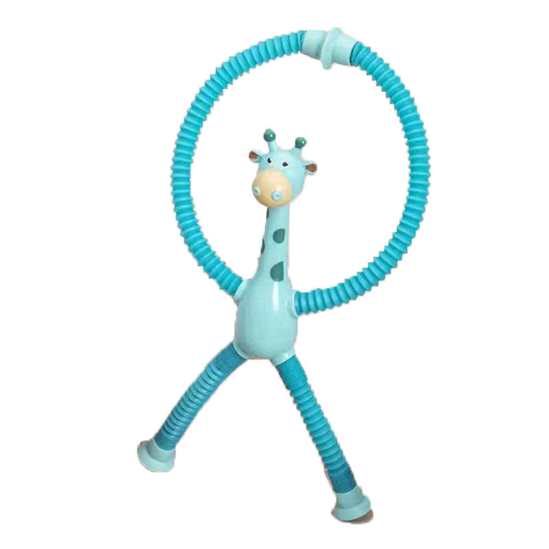 Kinder Cartoon Telescopic Giraffe Fidget Spielzeug mit Saugnapf – Stressabbau & Sensorischer Spaß