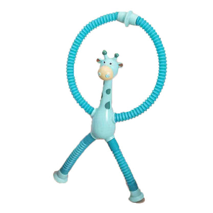 Kinder Cartoon Telescopic Giraffe Fidget Spielzeug mit Saugnapf – Stressabbau & Sensorischer Spaß