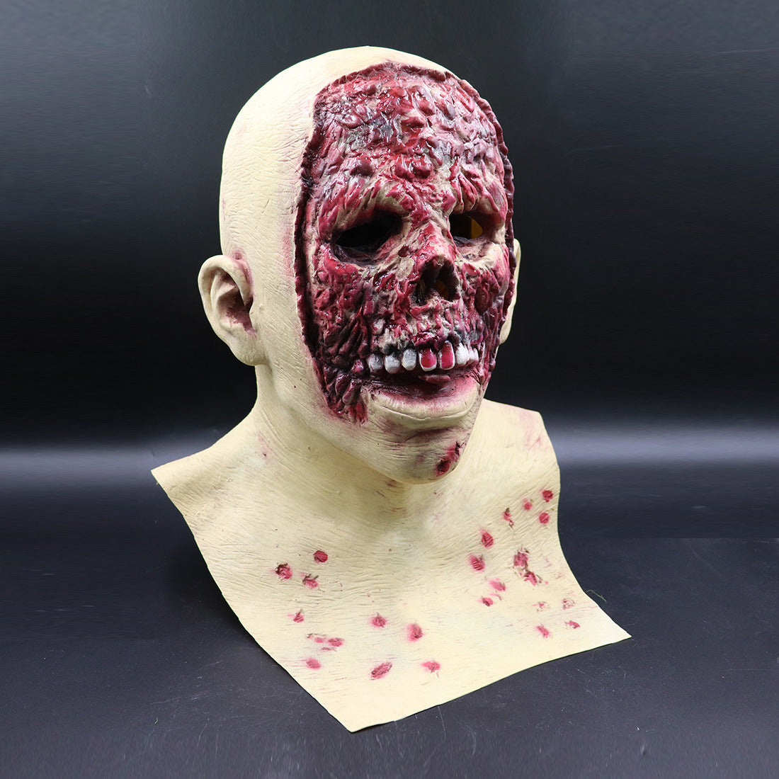 Halloween latex mask for adults – creepy zombie face mask for costumes & parties