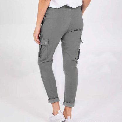 Joanne – Lässige Damen-Cargohose mit Taschen und Kordelzug