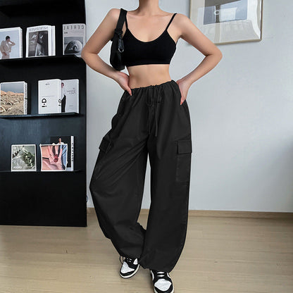 Adele – Weit geschnittene Damen-Cargohose mit hoher Taille