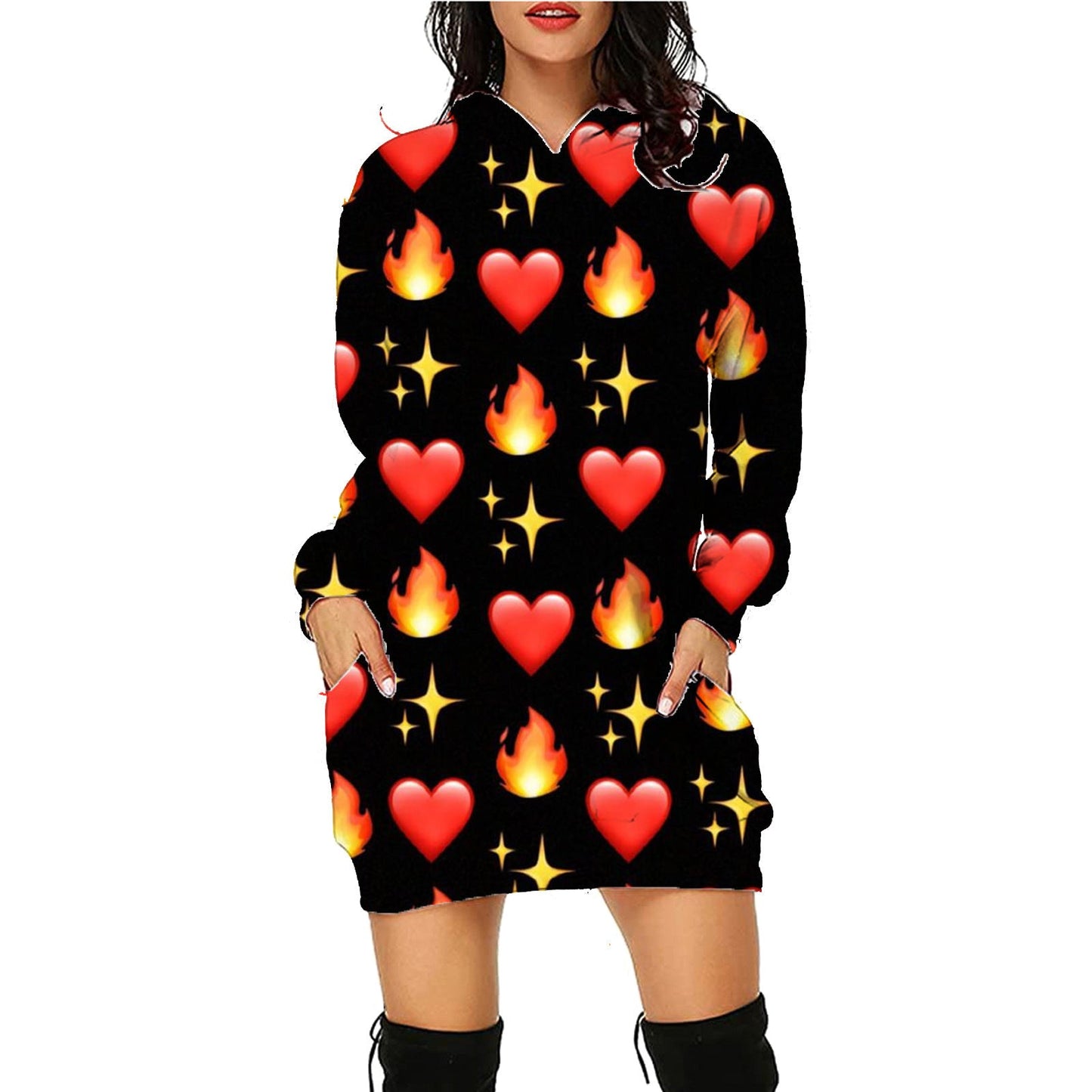 Women's Halloween Hoodie Dress – Funny Costume for Party, Decoration & Trick-or-Treat