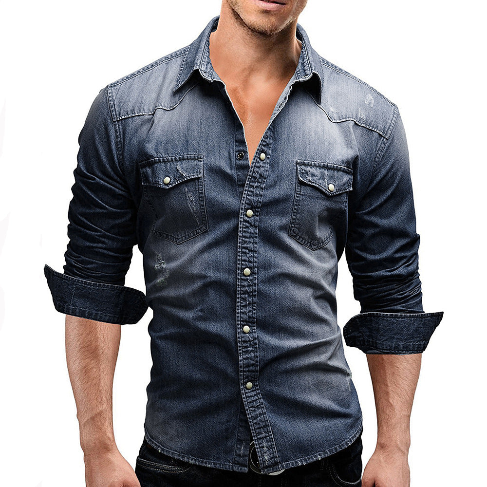 Kenny – Langes Herrenhemd in lässigem Slim Fit