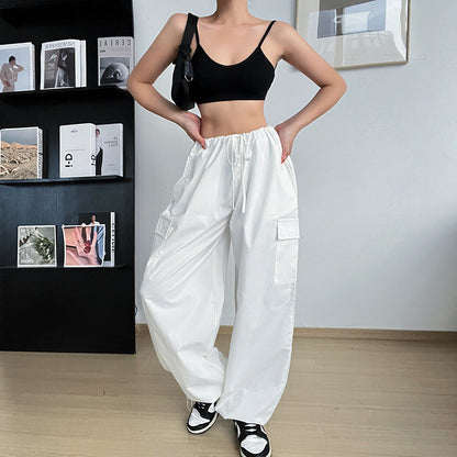 Adele – Weit geschnittene Damen-Cargohose mit hoher Taille