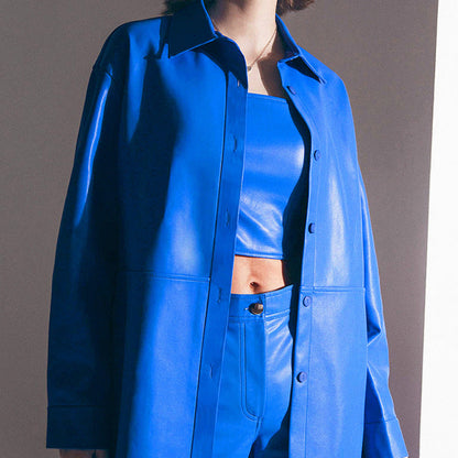 Heidi – Langarm Damenjacke aus veganem Leder