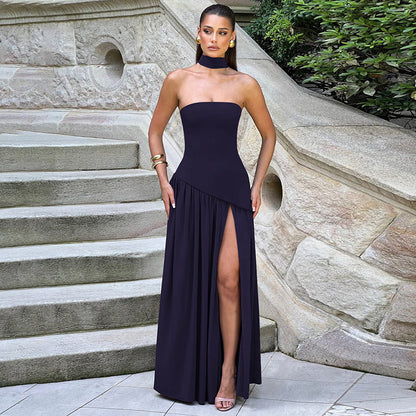Damen Elegantes Trägerloses Abend Maxikleid – Modernes Design für festliche Anlässe und Galas