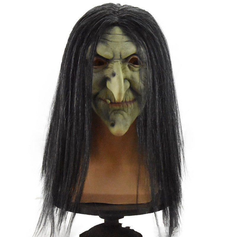 Halloween witch mask for adults – creepy costume for costume parties & decoration