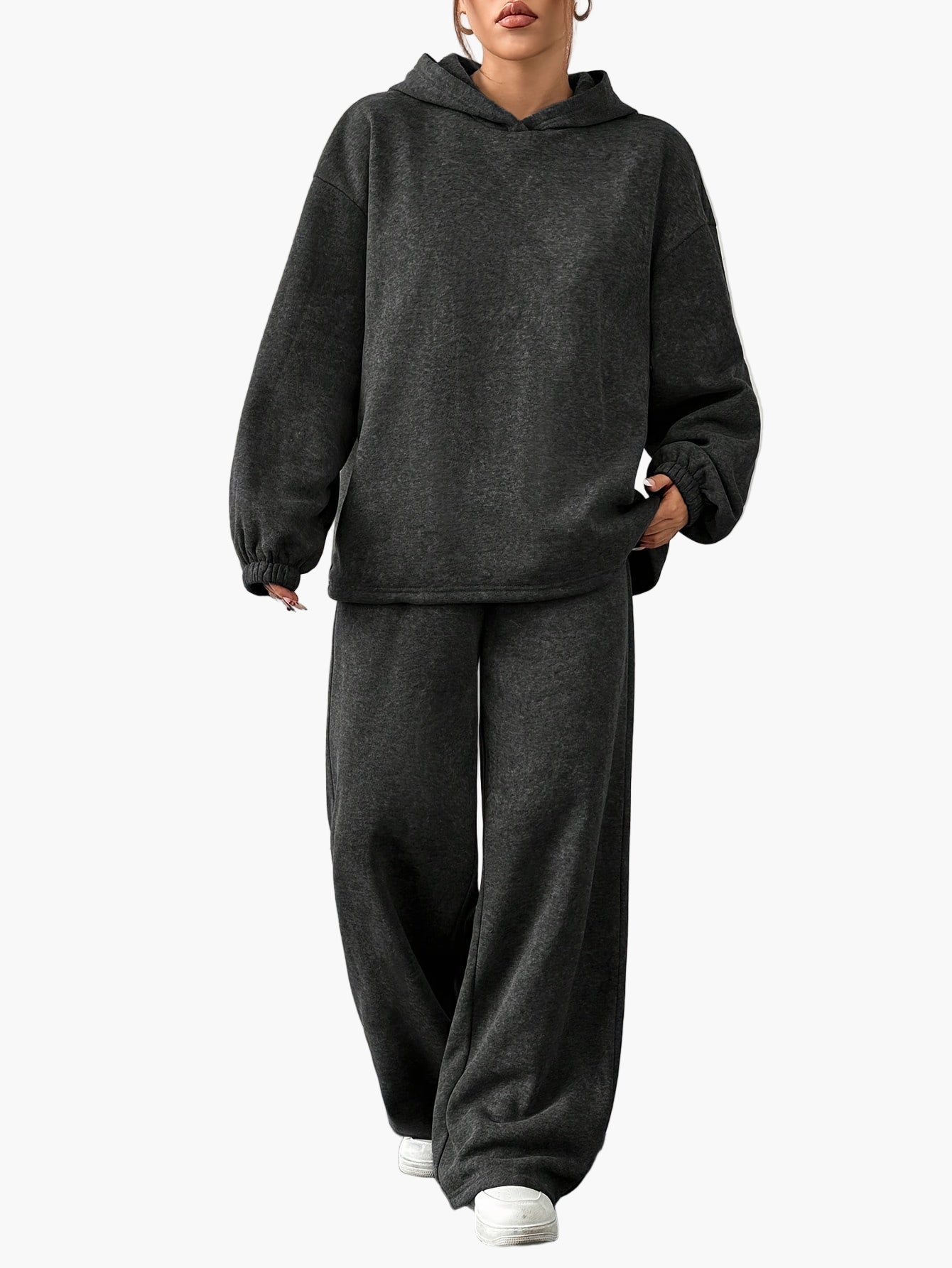 Women's casual hoodie and jogging pants set – comfortable loungewear suit for everyday and relaxation