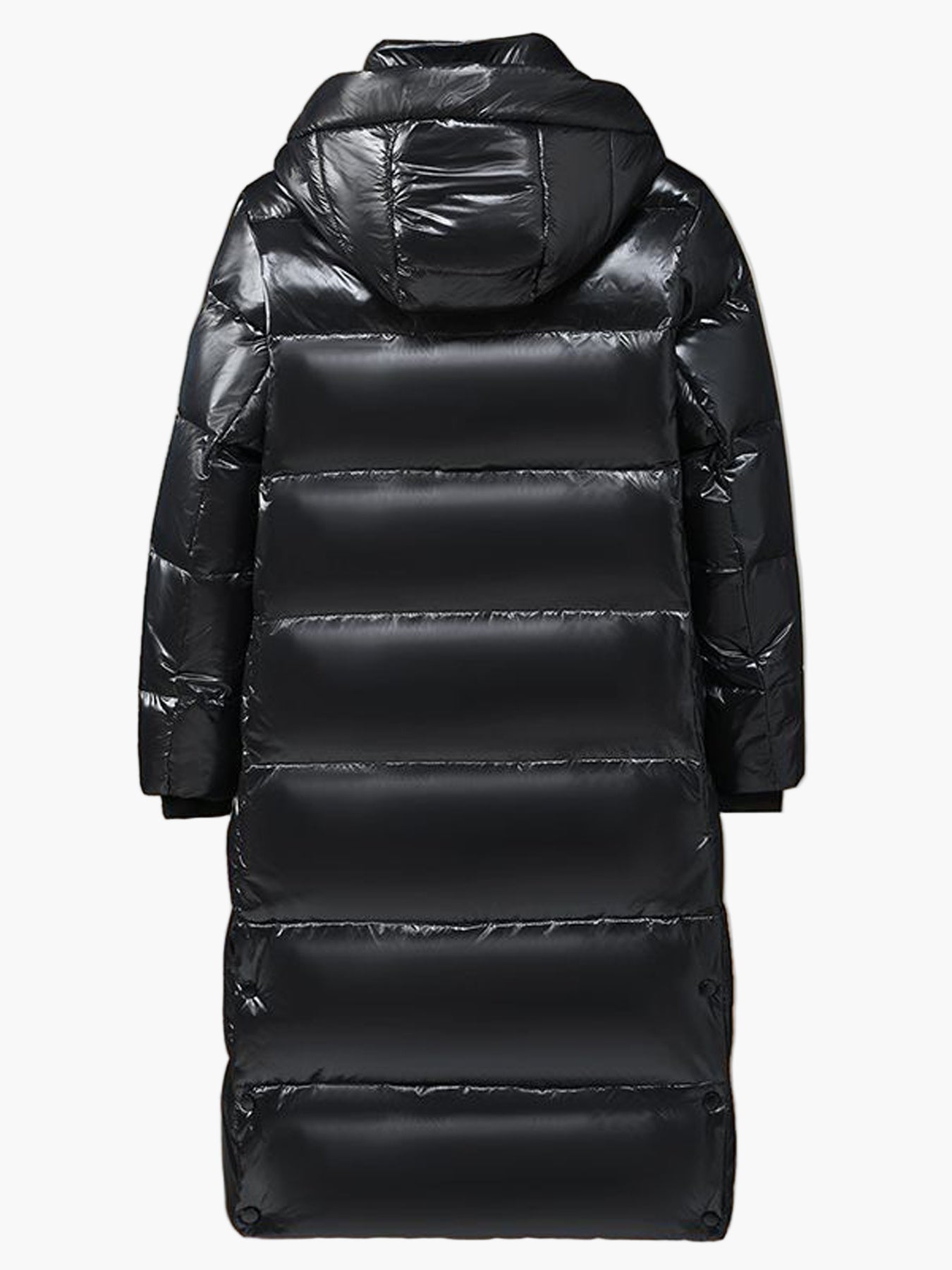 Men's Down Quilted Coat with Hood – Long Winter Coat for Leisure and Outdoor Activities