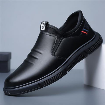 Albert – Herrenschuhe Schwarz Weiß Flache Gehschuhe
