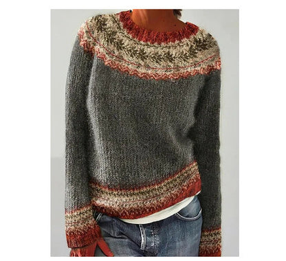 Victoria – Multicolor Rundhals Pullover für Damen