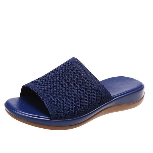 Alison – Modische fliegende Gewebte Wedge-Sandalen mit weichem Boden