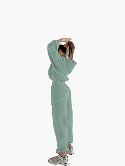 Women's Casual Two-Piece Set – Elegant Wide-Cut Sweater and Pants, Perfect for Everyday and Relaxation