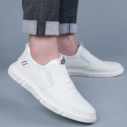 Albert – Herrenschuhe Schwarz Weiß Flache Gehschuhe