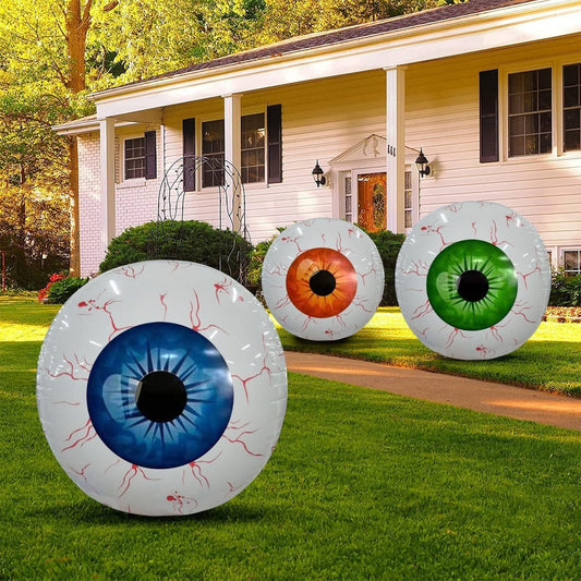 Halloween decoration inflatable giant eyes for garden & party – creepy horror eyeball balloons for Halloween decorations