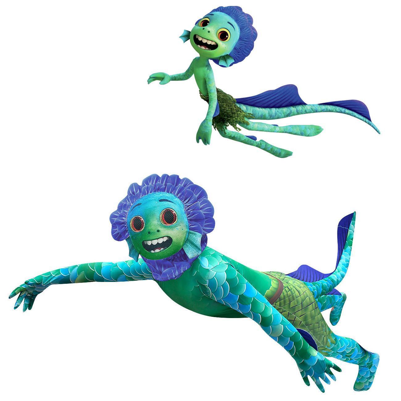 Children's Halloween Costume Sea Monster Cartoon Overall Unisex for Party & Carnival