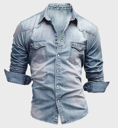 Kenny – Langes Herrenhemd in lässigem Slim Fit