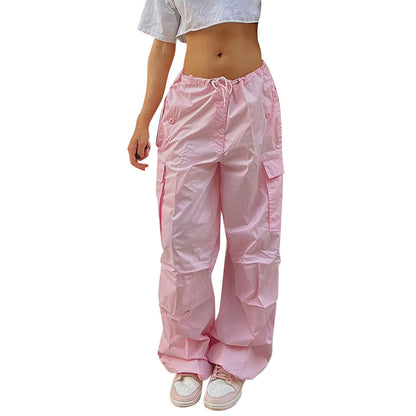 Natalie – Damen Cargo-Hose mit Kordelzug und Taschen
