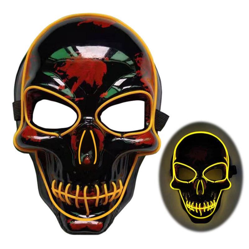 Halloween LED Glowing Skull Mask for Adults – Perfect for Costume Parties & Spooky Decorations