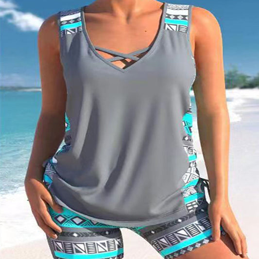 Tracy – Zweiteiliger Badeanzug mit Spitze und Print