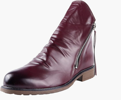 Men's ankle boots – Classic, versatile boots with side zipper for everyday & leisure