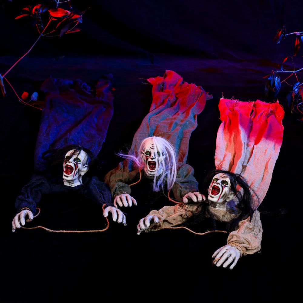 Halloween Hanging Ghosts Decoration – Creepy Hanging Decoration for Halloween Parties & Haunted House