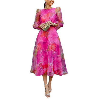 Jasmine – Summery Floral Dress made of Mesh
