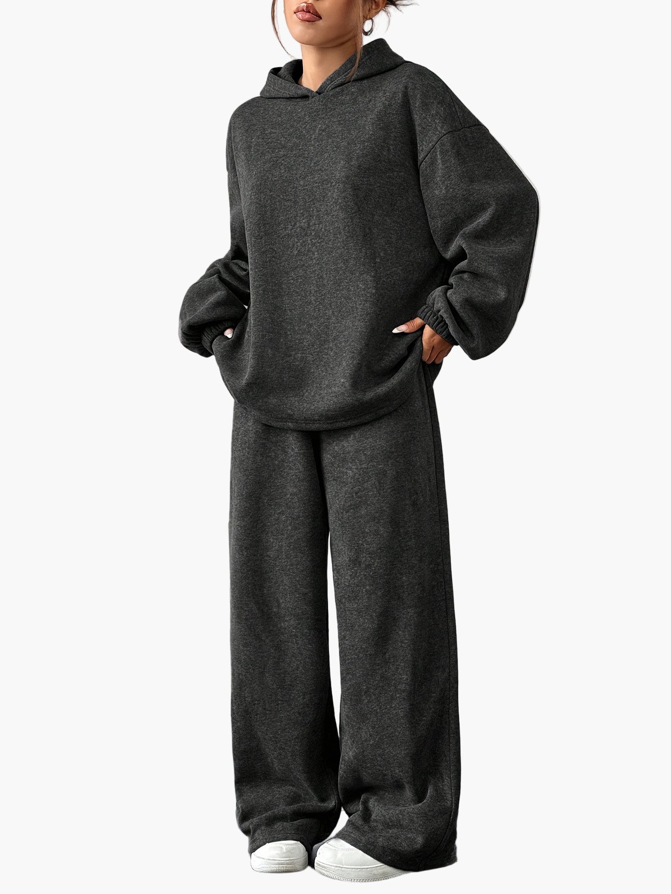 Women's casual hoodie and jogging pants set – comfortable loungewear suit for everyday and relaxation