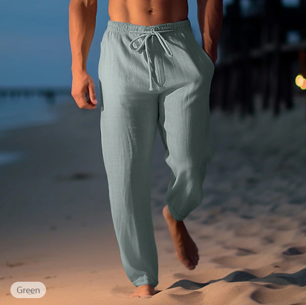 Kirk – Bequeme Strandhose mit elastischem Bund und geradem Schnitt