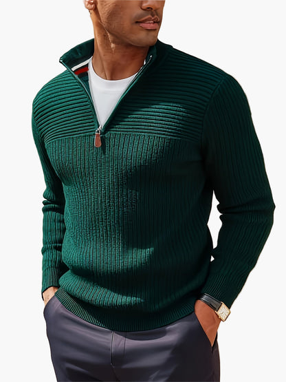 Men's Half-Zip Knit Sweater – Stylish Casual Sweater for Autumn and Winter