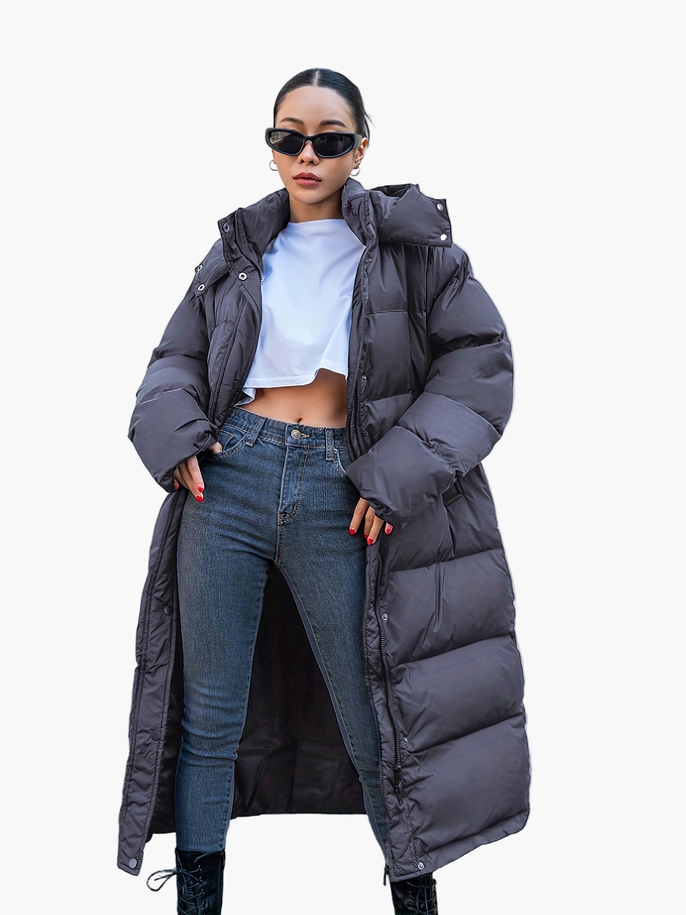 Women's Winter Quilted Coat Long Elegant Urban Style