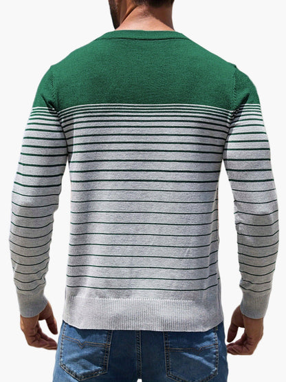Men's Sweater Casual Stripe Pattern Long Sleeve – Stylish for Everyday and Leisure