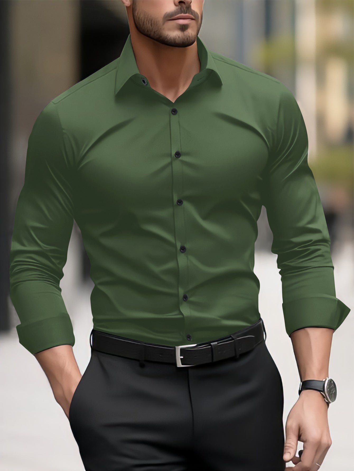 Andy – Casual men's shirt with long sleeves