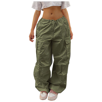 Natalie – Damen Cargo-Hose mit Kordelzug und Taschen