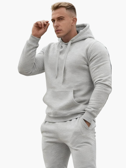 Herren Trainingsanzug Kapuzenpullover Set – Sportlicher Freizeit-Look für Alltag und Fitness